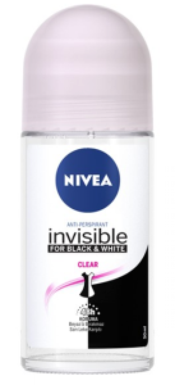 Nivea Invisible Black White Clear Roll-On Deodorant 50Ml Kadın
