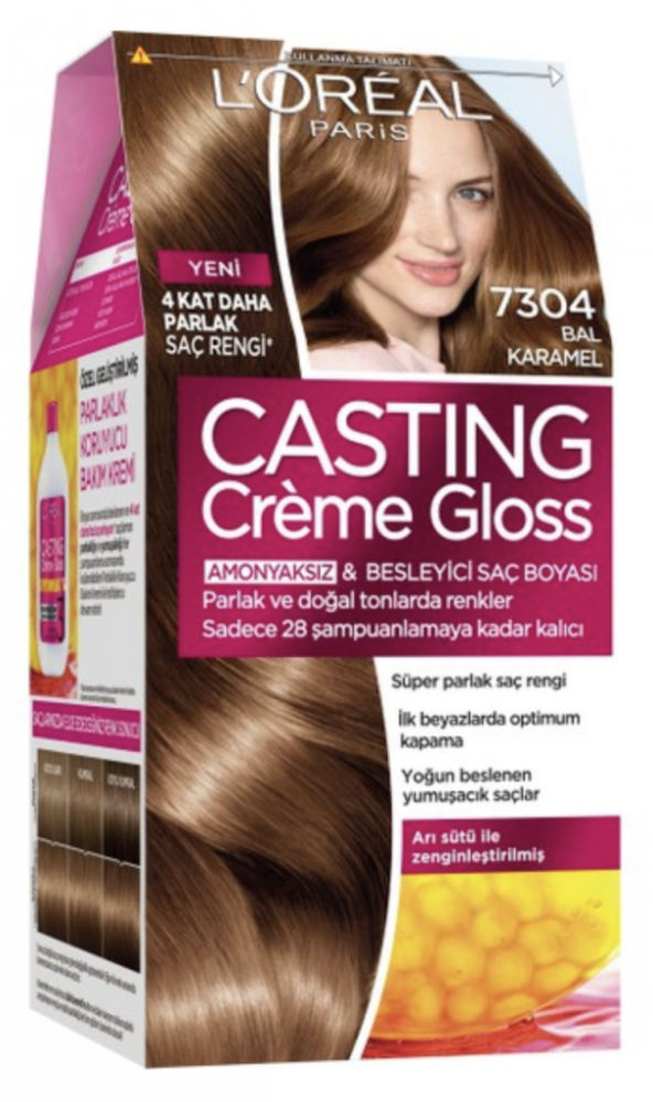 Loréal Paris Casting Crème Gloss Saç Boyası 7304 Bal Karamel