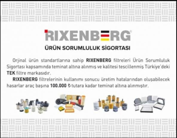 HYUNDAİ ACCENT YUMURTA KASA BENZİNLİ  Yağ Filtresi 94-2000 Rixenb - 3
