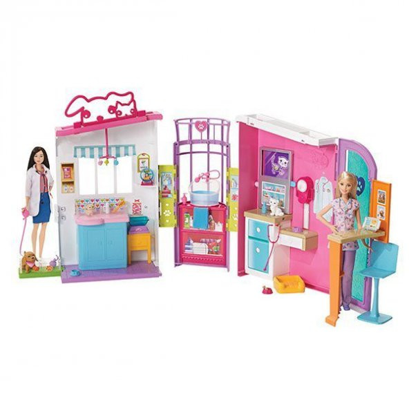 Barbie Veteriner Merkezi Fbr36 Mattel Orjinal