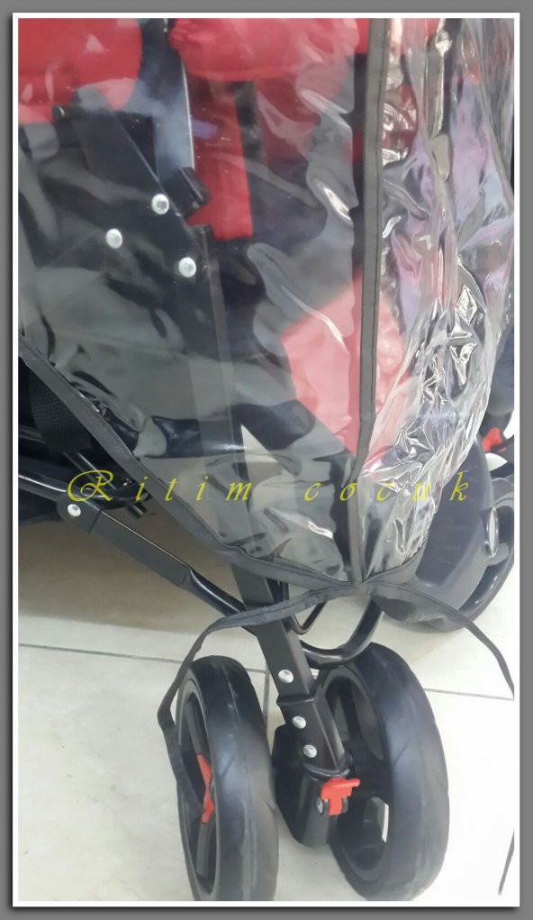 Yanyana Ikiz Bebek Arabasi Yagmurlugu, Ikiz Yagmurluk, Koruma, Ortu, Cadir - 2