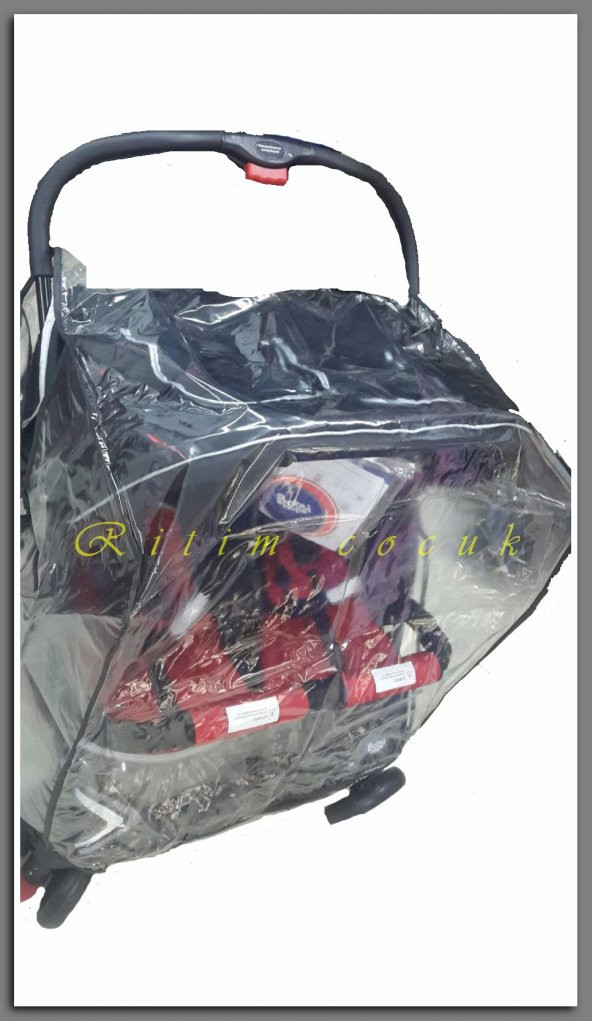 Yanyana Ikiz Bebek Arabasi Yagmurlugu, Ikiz Yagmurluk, Koruma, Ortu, Cadir - 4