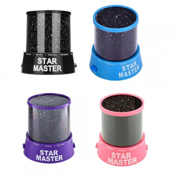 Star Master Projeksiyon Yatak Odası Gece Lambası Renkli Led Işık - 1