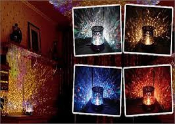 Star Master Projeksiyon Yatak Odası Gece Lambası Renkli Led Işık - 3