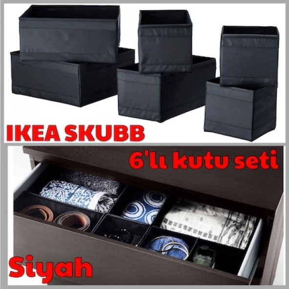 IKEA SKUBB 6 LI DOLAP GARDIROP ŞİFONYER ÇEKMECE İÇİ KUTU SETİ 302