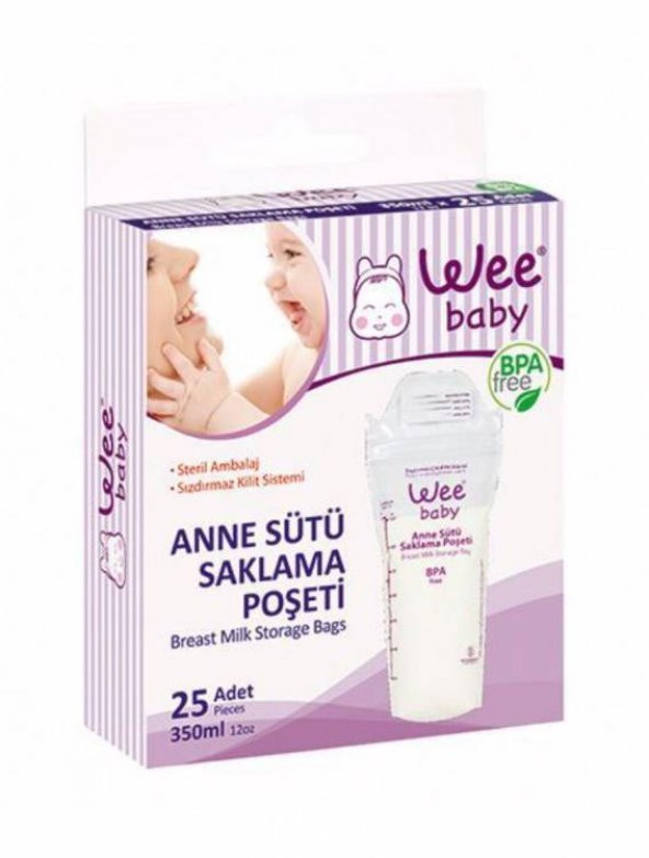 Wee Baby Anne Sütü Saklama Poşeti 25 li 330 ML
