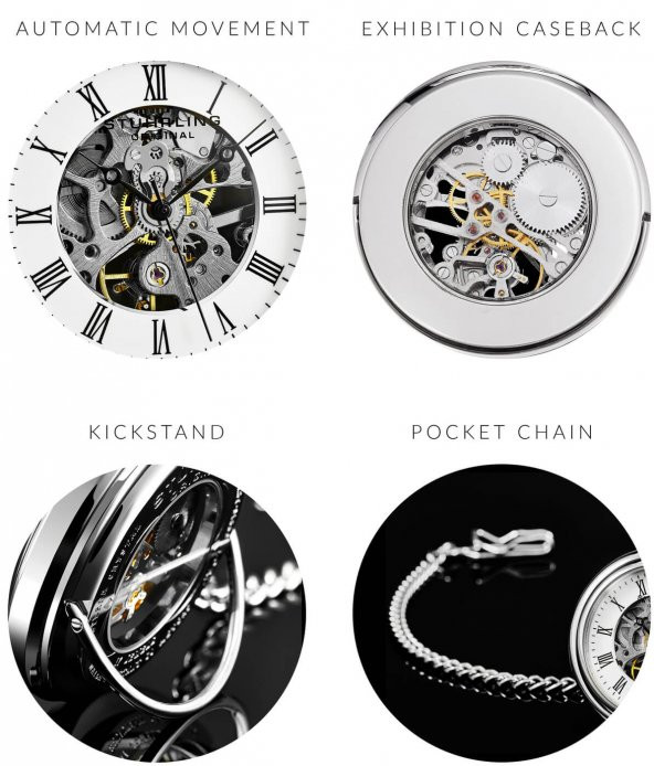 6053.33113 Stührling 47mm Kurmalı Cep Saati - 5