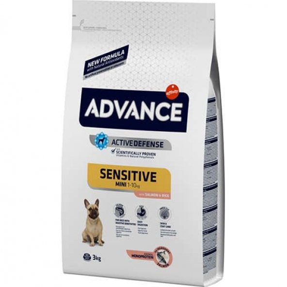 Advance Mini Sensitive Küçük Irk Hassas Somonlu Köpek Maması 3 Kg