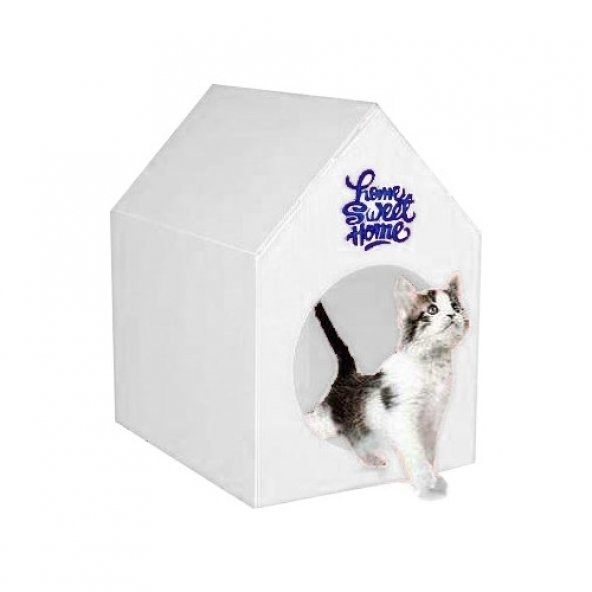 Mascot Su Gecirmez Kedi Evi Beyaz