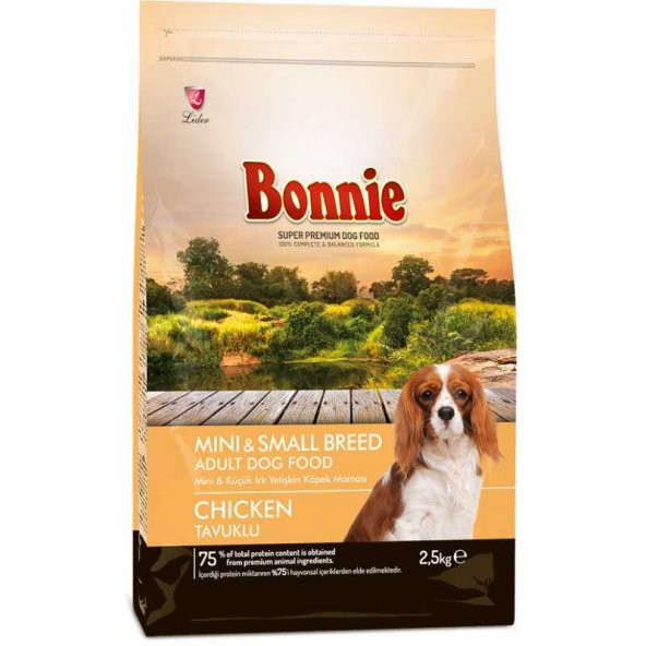 Bonnie Tavuklu Küçük Irk Yetişkin Köpek Maması 2.5 Kg