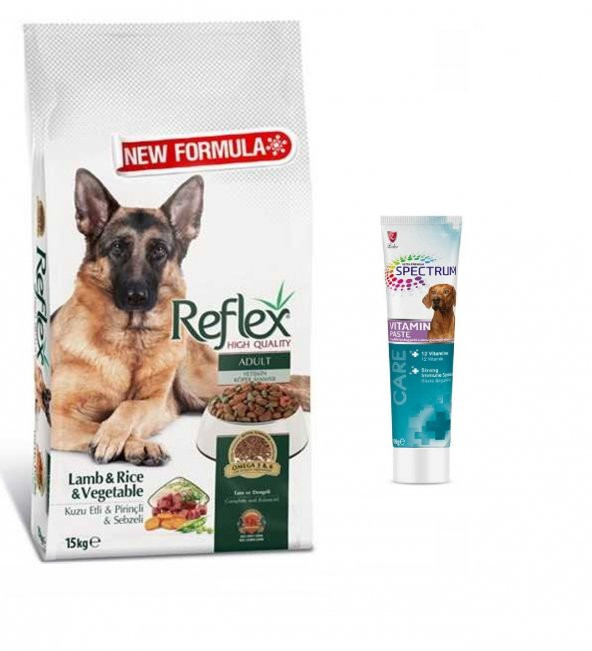 Reflex Kuzu Etli & Pirinçli & Sebzeli Yetişkin Köpek Maması 15 kg - 1