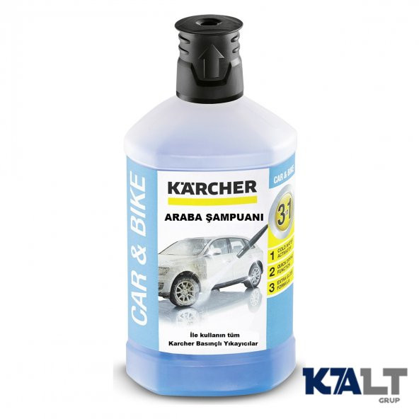Karcher Basınçlı Yıkama Makinesi için 1 Litre 3in1 Araç Şampuanı - 1