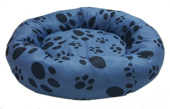 TURKUAZ AKAVARYUM SİMİT KEDİ YATAĞI 50x50x15cm (MAVİ RENK) - 3