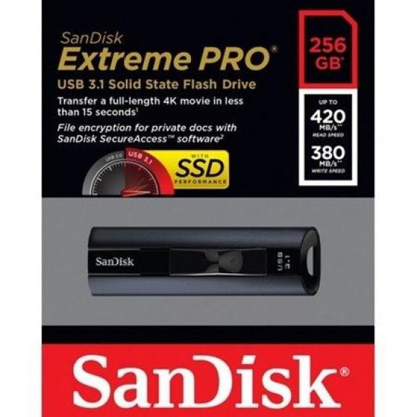 SanDisk 256GB Extreme PRO SDCZ880-256G-G46 USB Bellek