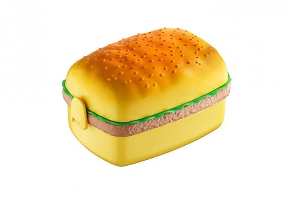 Dikdörtgen Hamburger Şeklinde Beslenme Kabı 18x12,5 x10 cm