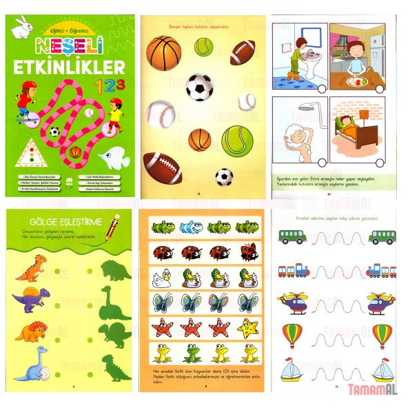 NEŞELİ ETKİNLİKLER EĞİTİCİ ve ÖĞRETİCİ ÇİZGİ ALIŞTIRMALARI - 3