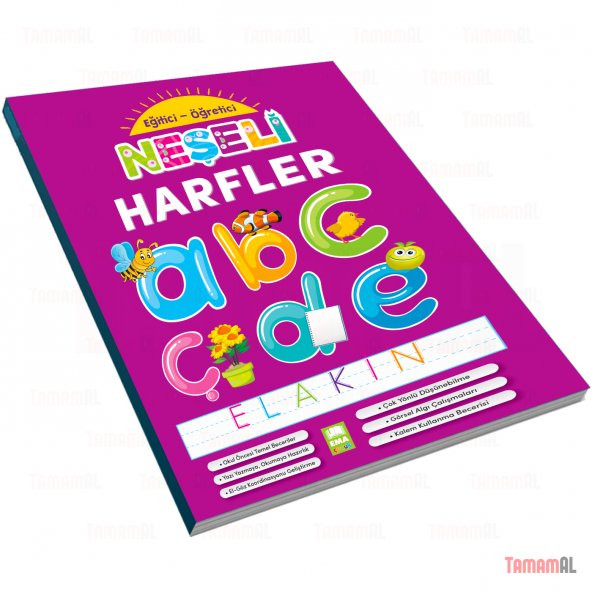 NEŞELİ HARFLER EĞİTİCİ ve ÖĞRETİCİ (Elakin) ÇİZGİ ALIŞTIRMALARI - 7