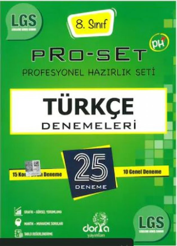 Dorya Yayınları 8.Sınıf LGS Pro-Set 25 Türkçe Denemesi