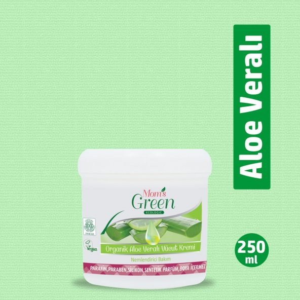Mom's Green Organik Aloe Veralı Nemlendirici Vücut Kremi - 250 ml