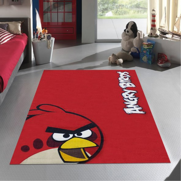 Merinos Halı Lisanslı Angry Birds Red Çocuk Halısı 133x190