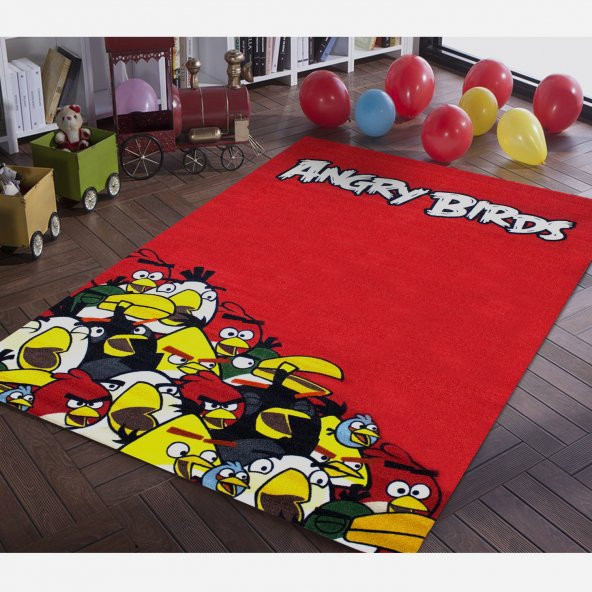 Merinos Halı Lisanslı Angry Birds Crow Çocuk Halısı 100X150