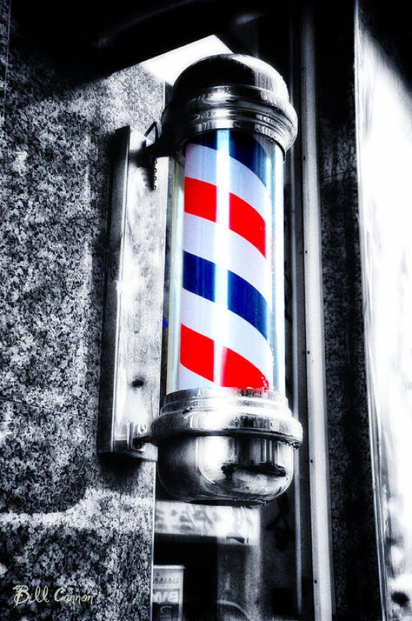 M311D 72 cm Döner Işıklı Berber/Kuaför Direği (Evrensel Simge)