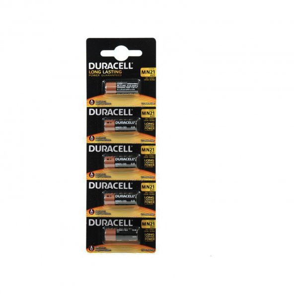 DURACELL MN21 23A ALKALİNE ALARM PİLİ 5Lİ KARTELA