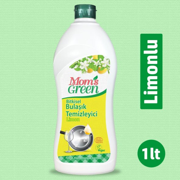 Mom's Green Bitkisel Bulaşık Temizleyici LİMON - ECO 1 LT