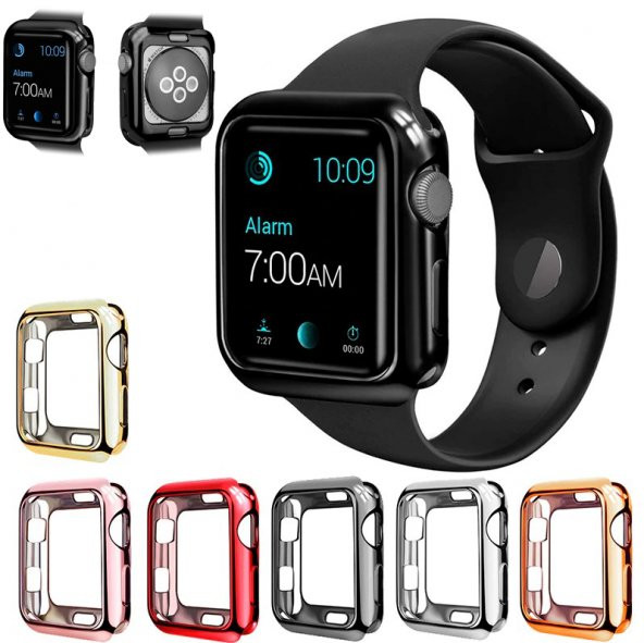 Apple Watch Series 2 3 GPS 38mm 38 Mm Kapak Kılıf Silikon Koruma - 12