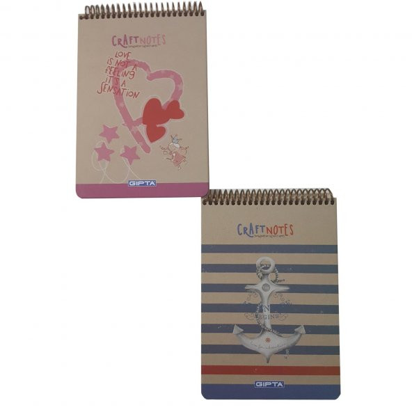 GIPTA CRAFT KARELI BLOKNOT SERT A5 100 YAPRAK 1786 - Resim 3