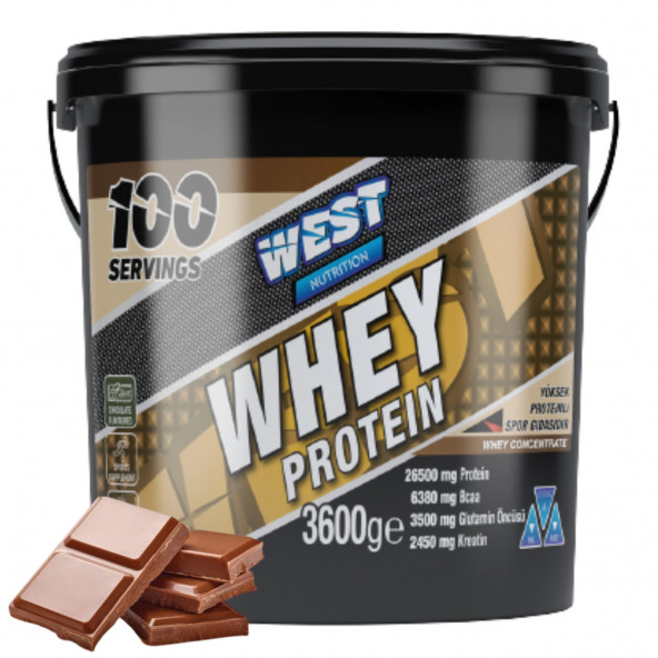 West Nutrition Whey Protein Tozu 3600 gr 100 Servis - 3 HEDİYELİ
