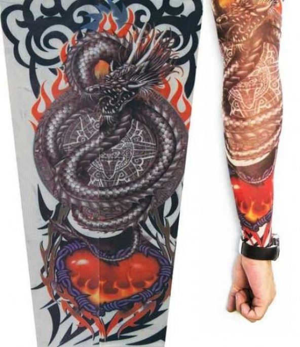 Tattoo Ejderha Desenli Giyilebilir Dövme