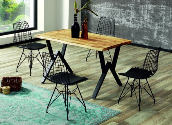 Dekoramis Naturel Telli Sandalye - Resim 4