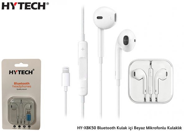 Hytech HY-XBK50 Bluetooth Kulak içi Beyaz Mikrofonlu Kulaklık