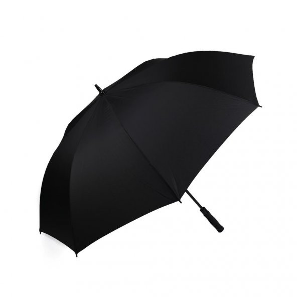 Protokol Büyük Boy Karbon Fiber Siyah Şemsiye 150 cm Çap