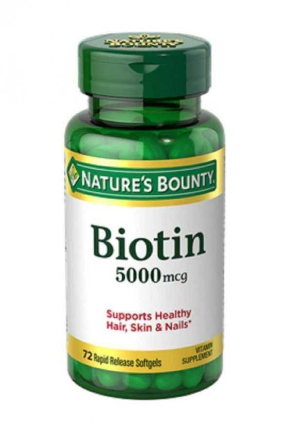 Natures Bounty Biotin 5000 mcg 72 Soft Jel