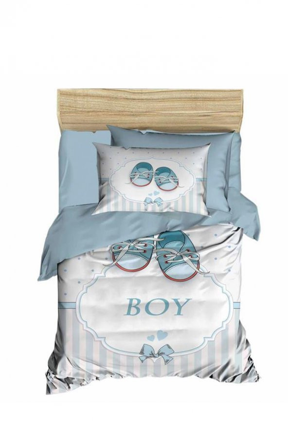 Dijital Baskılı 3d Bebek Nevresim Takımı Boy Su Yeşili - Resim 2