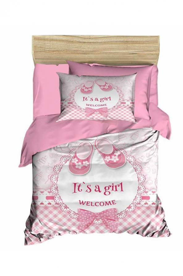 Dijital Baskılı 3d Bebek Nevresim Takımı Girl Pembe - 2