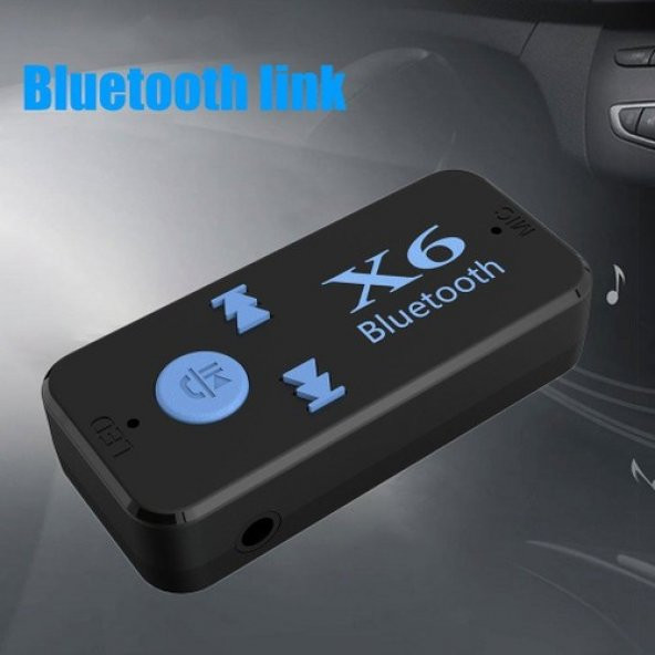 Case 4U Bluetooth Müzik Alıcısı 3.5 mm Aux Adaptör Araç Kiti 3in1 - Cyber AN-6999 X6 - 8