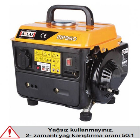 ATTLAS MP 950 - 750 W MONOFAZE BENZİNLİ JENERATÖR