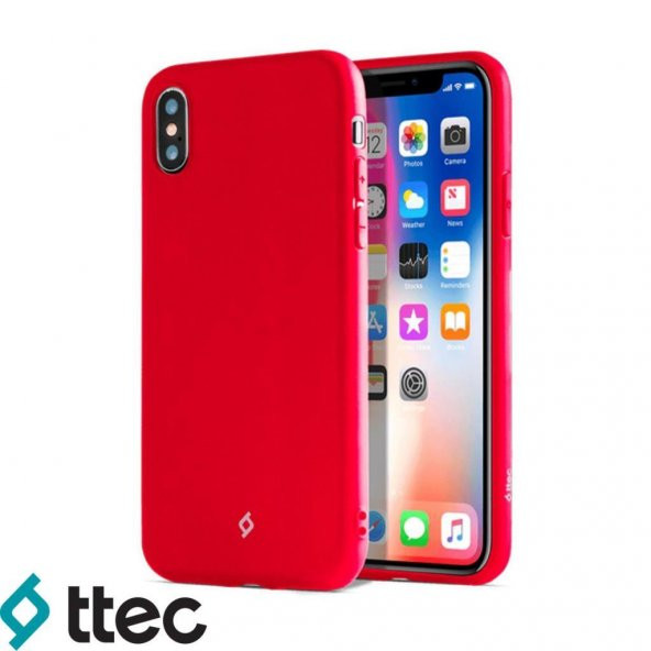 Ttec Smooth İphone X Kamera Korumalı Silikon Kılıf Kapak Kırmızı