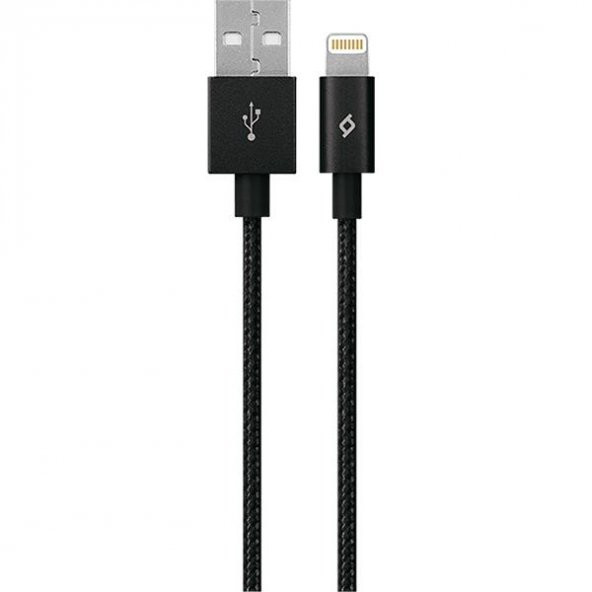 2DKM02S ttec AlumiCable MFi iPhone Lisanslı Şarj Kablosu Siyah