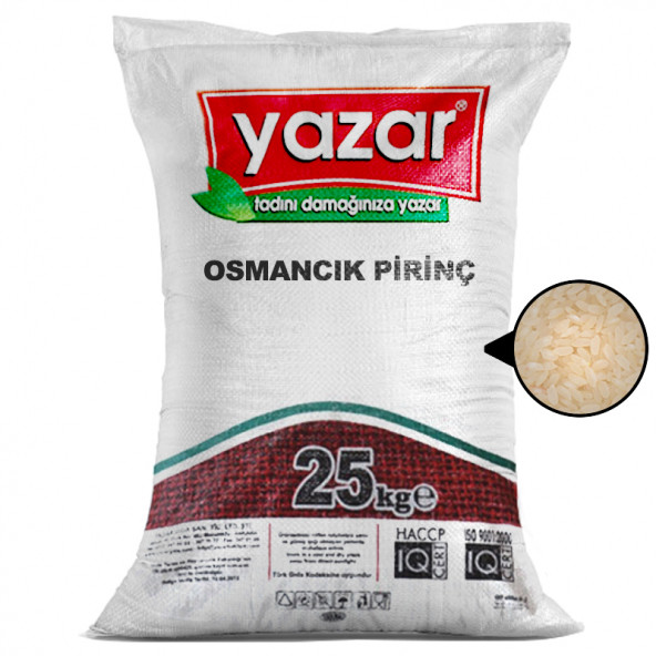 Yazar Osmancık Pilavlık Pirinç 25 kg Çuval