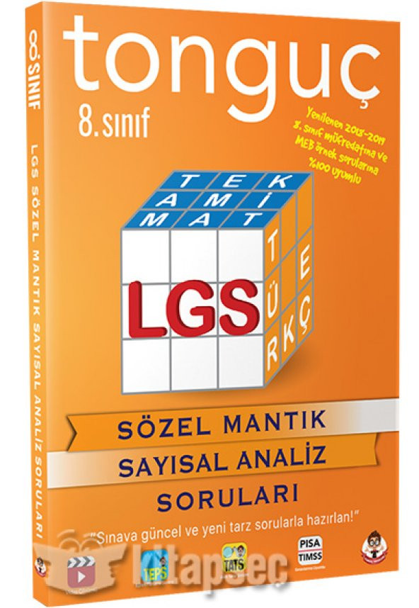8. Sınıf LGS Sözel Mantık Sayısal Analiz Soruları Tonguç Akademi