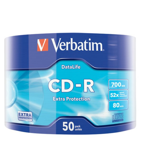 Verbatim 43787 CD-R 50 Wrap Extra Protection 52x 700MB