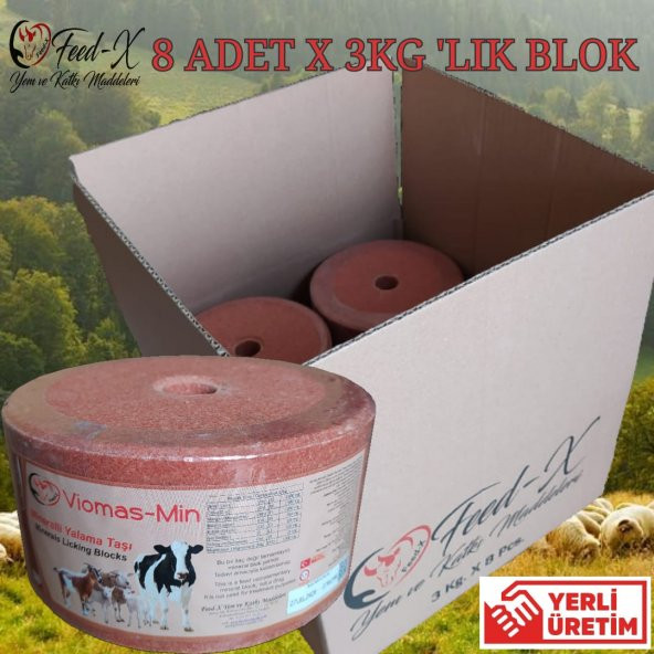 VIOMAS MİNERALLİ YALAMA TAŞI 8 x 3KG - 2