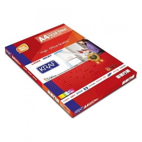 KRAF LASER ETIKET 2033 63.5x25.4 (33x100=3300 - 3