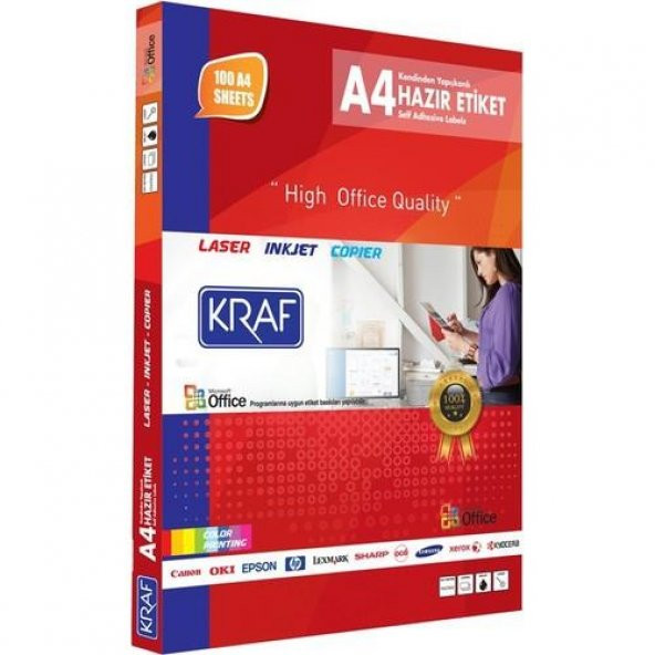 KRAF LASER ETIKET 2105 BK 105x37 (16x100=1600)