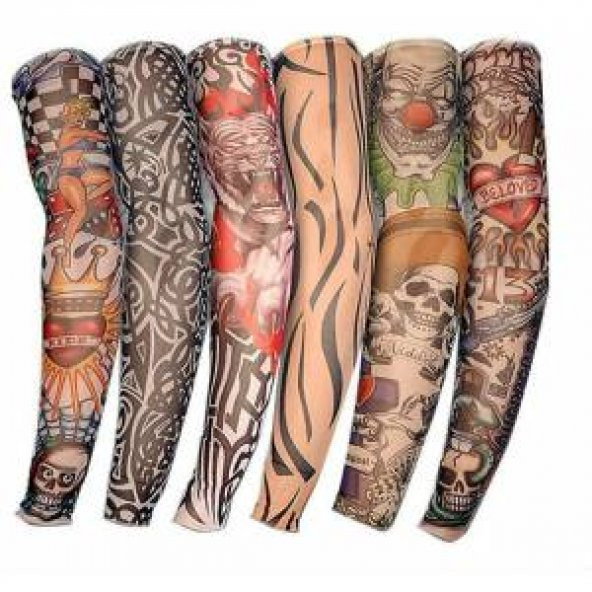 Giyilebilir Dövme Tattoo Sleeves Takılan Dövme Kola Takılan Dövme - 2