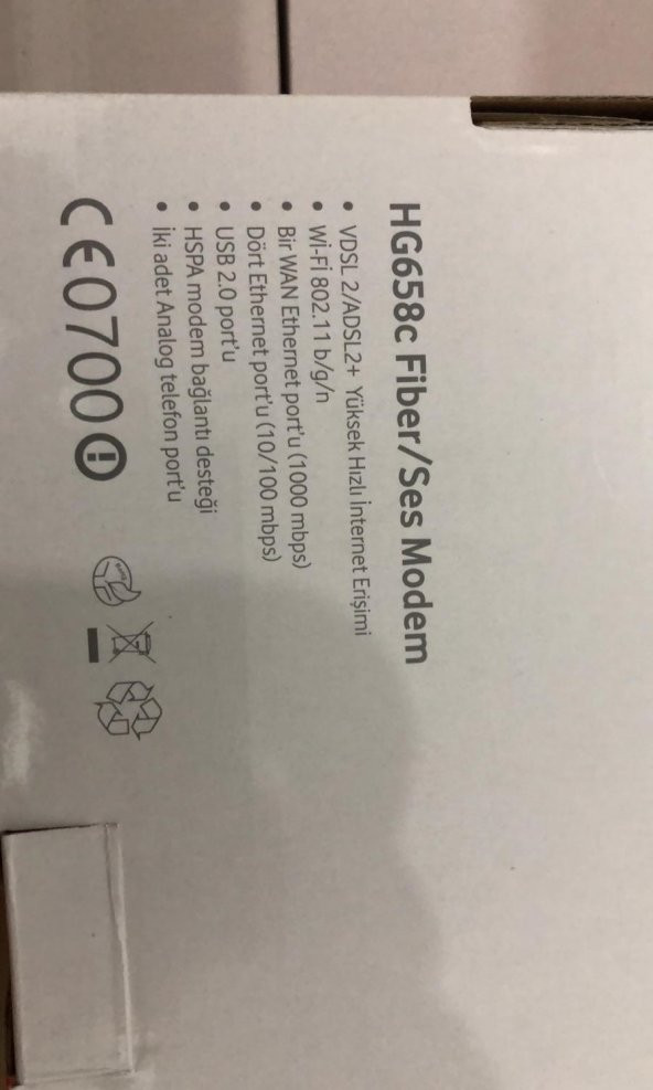 HUAWEI HG658C  4 PORT 300 MBPS FIBER VDSL2/ADSL2+ MODEM - 4